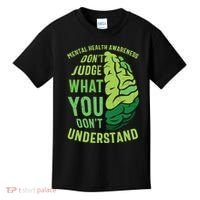 Dont Judge Mental Health Awareness Kids T-Shirt thumb 0