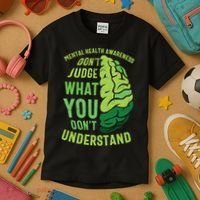 Dont Judge Mental Health Awareness Kids T-Shirt thumb 3