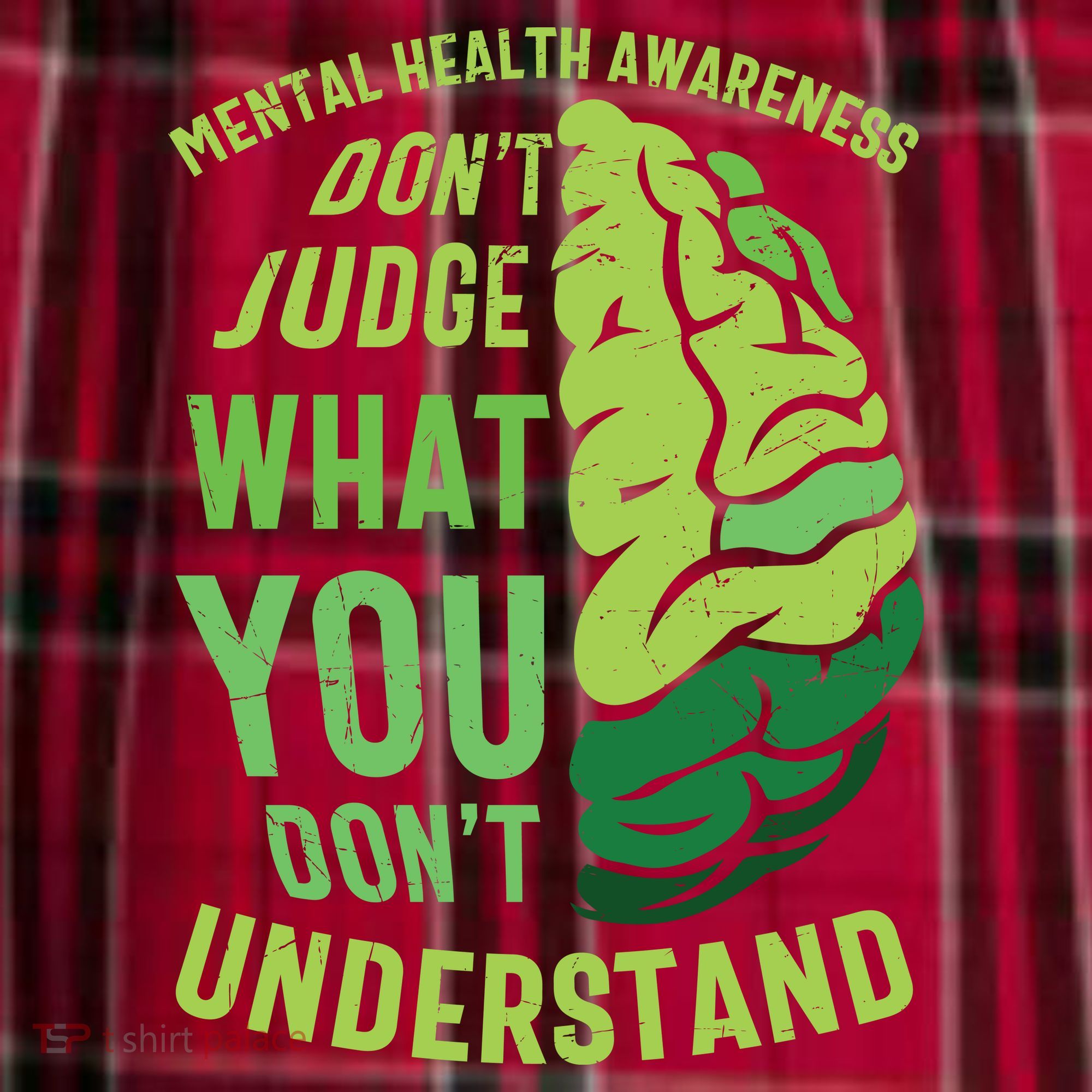 Dont Judge Mental Health Awareness Men's Flannel Plaid Pajama Pants