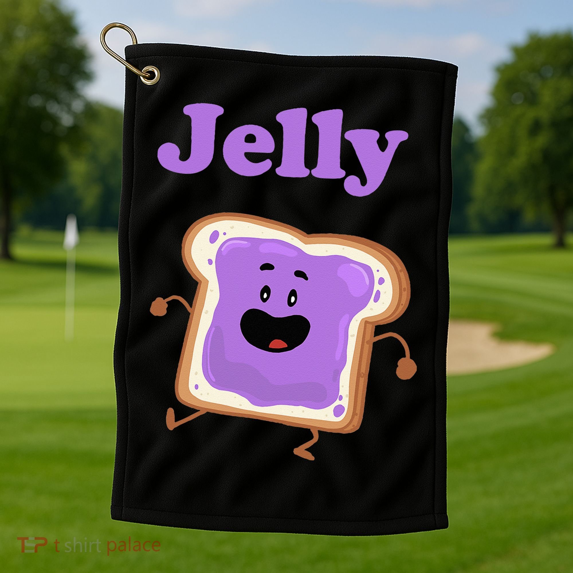 Dancing Jelly Peanut Butter And Jelly Golf Towel