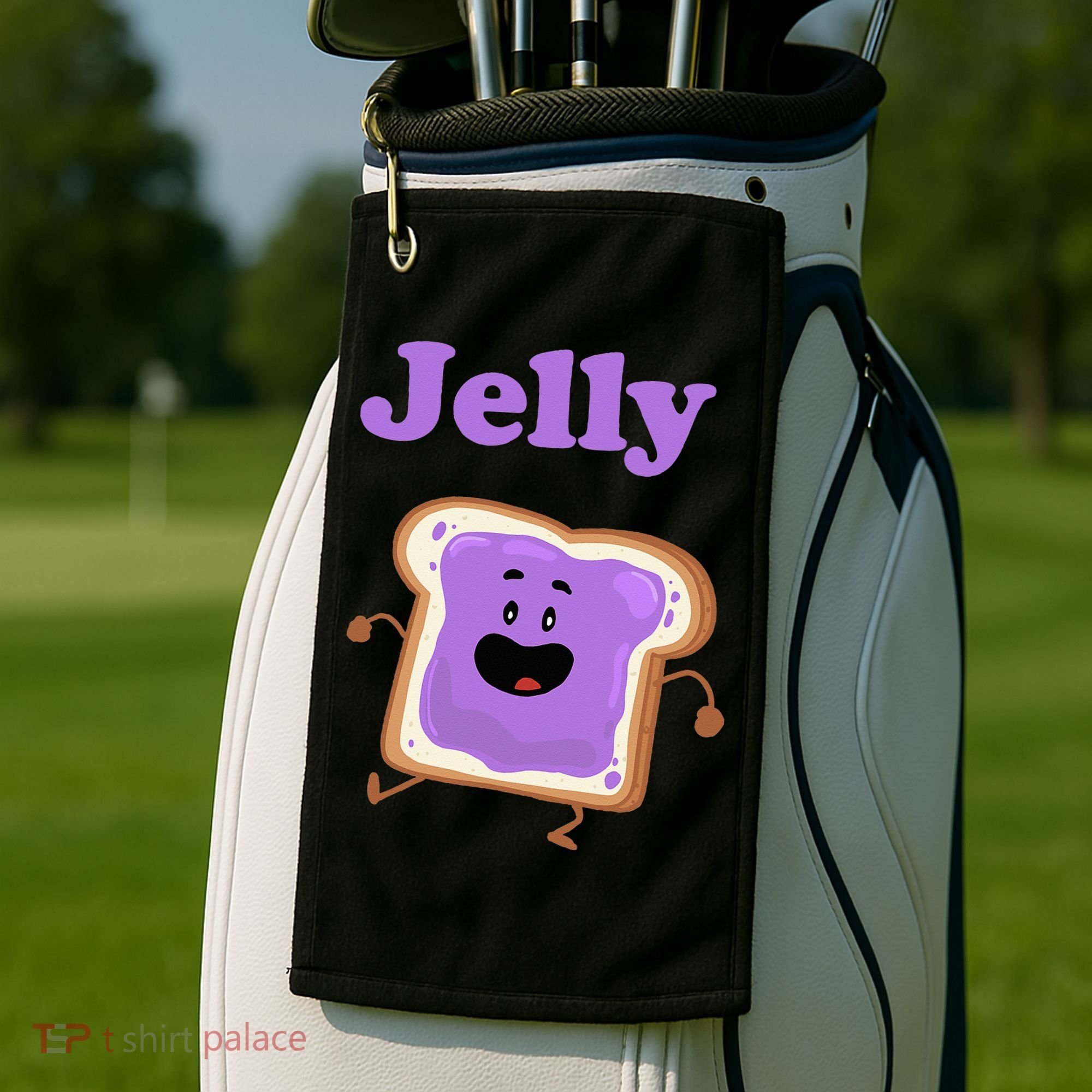 Dancing Jelly Peanut Butter And Jelly Golf Towel