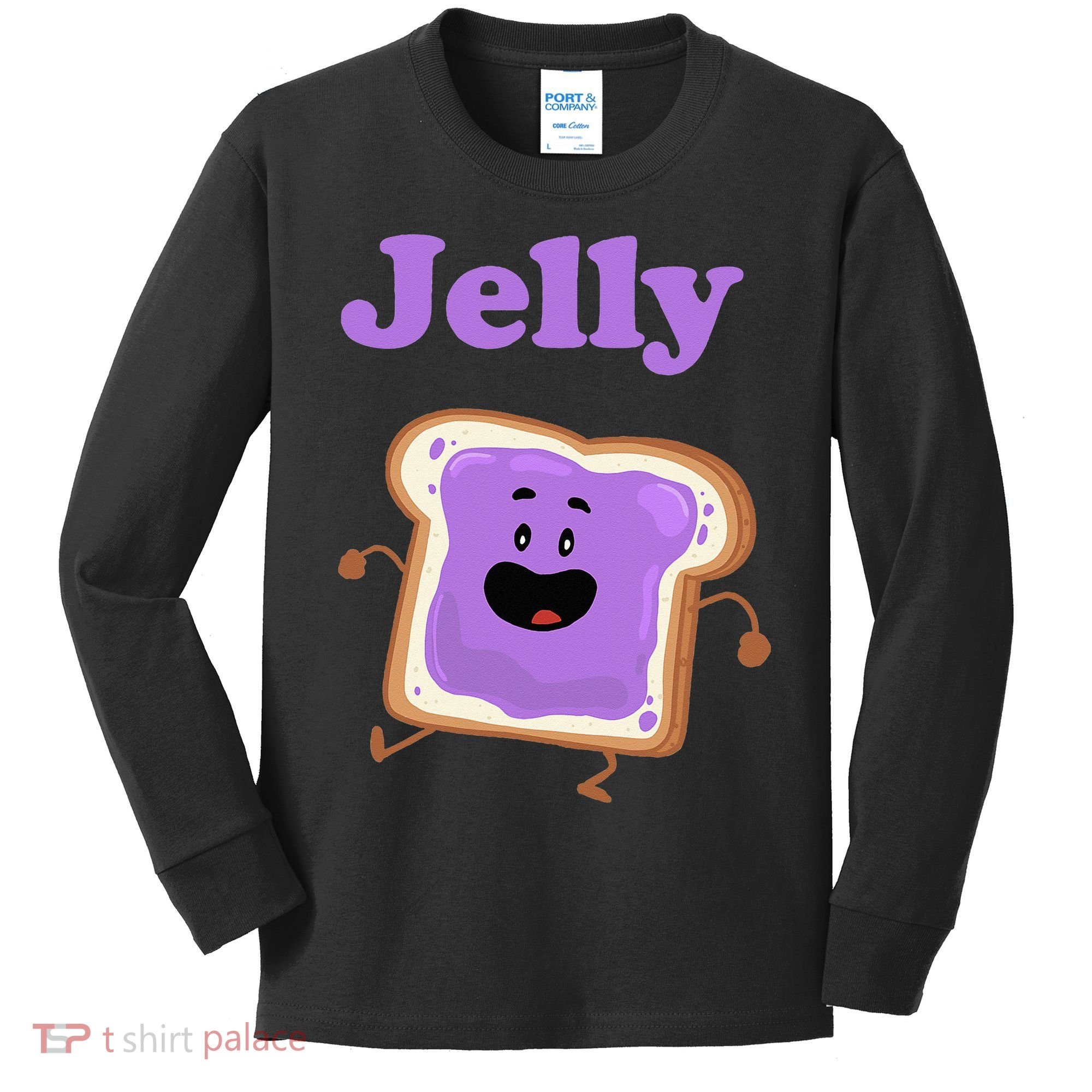 Dancing Jelly Peanut Butter And Jelly Kids Long Sleeve Shirt