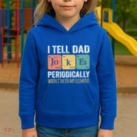 Dad Jokes Periodically Element Kids Hoodie thumb 3