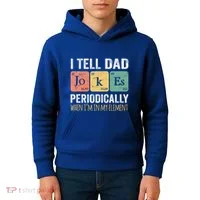 Dad Jokes Periodically Element Kids Hoodie thumb 4