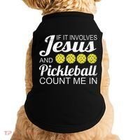 Distressed Jesus Pickleball Player Worship Church Graphic Doggie Tank thumb 0