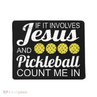 Distressed Jesus Pickleball Player Worship Church Graphic Mousepad thumb 0