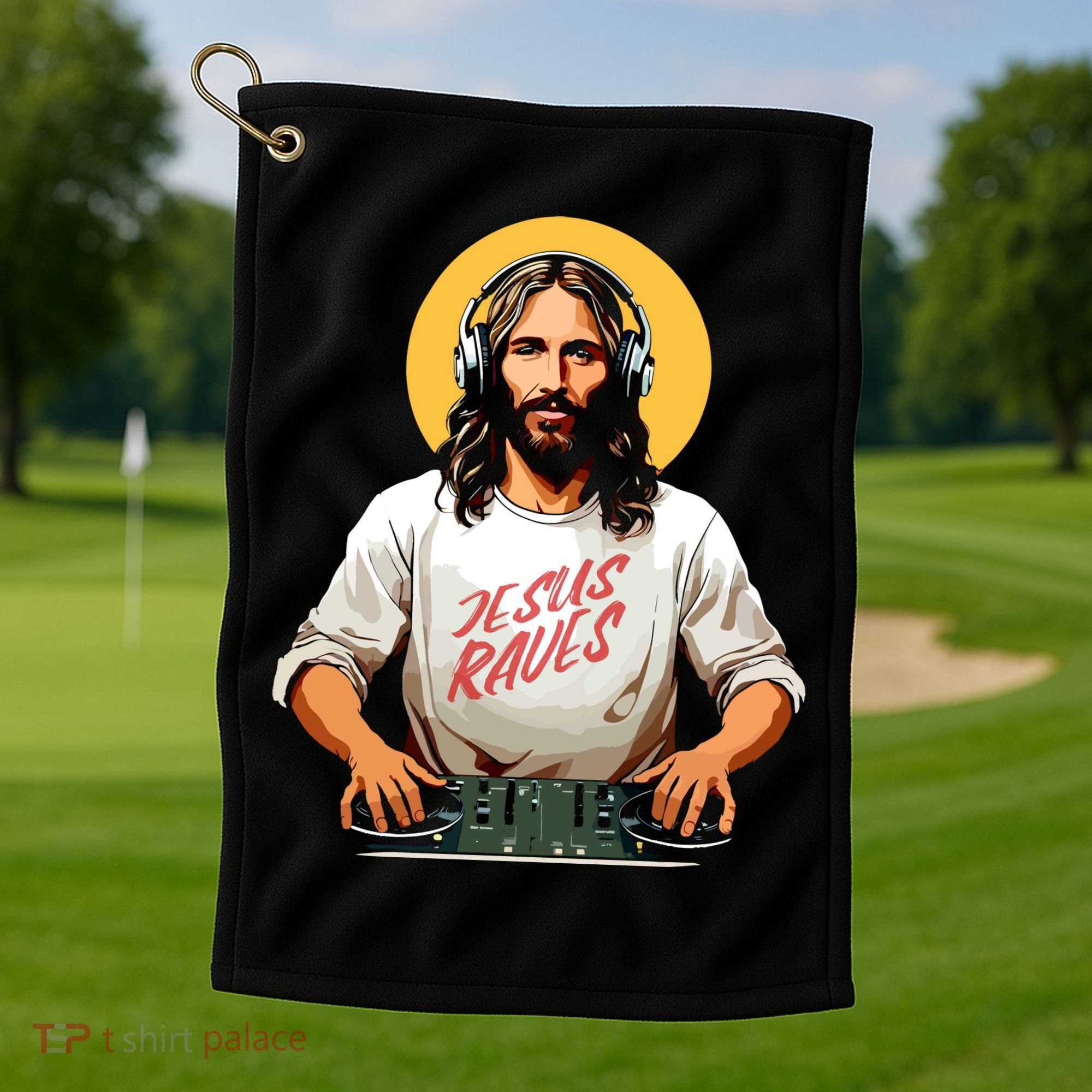 Dj Jesus Raves Golf Towel