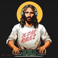 Dj Jesus Raves Kids Long Sleeve Shirt thumb 2