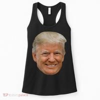 Donald J Trump The President's Face On A Meme Women's Tank Top thumb 0