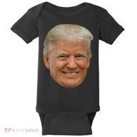 Donald J Trump The President's Face On A Meme Baby Bodysuit thumb 0