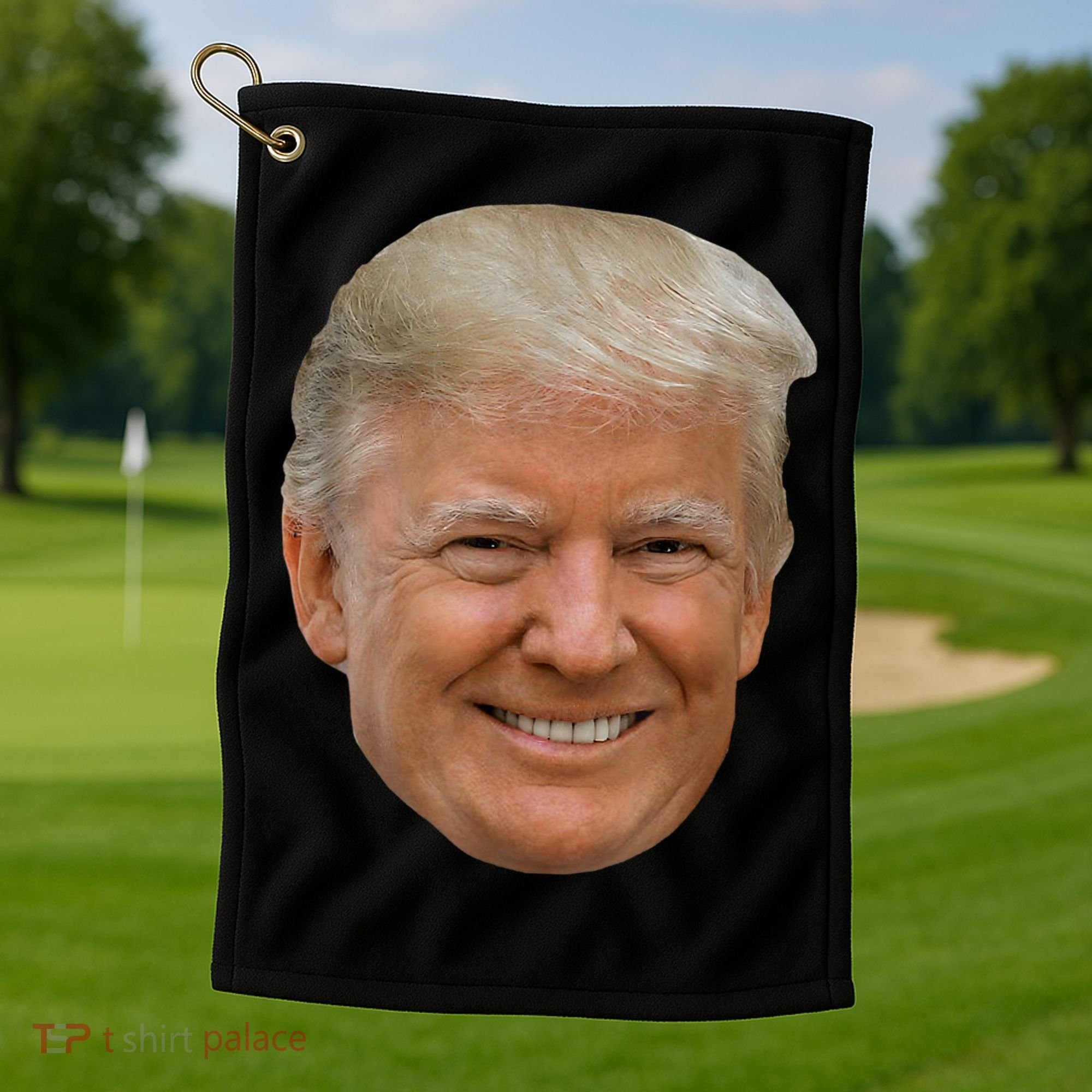 Donald J Trump The President's Face On A Meme Golf Towel