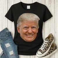 Donald J Trump The President's Face On A Meme Women's T-Shirt thumb 3