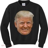 Donald J Trump The President's Face On A Meme Kids Sweatshirt thumb 0