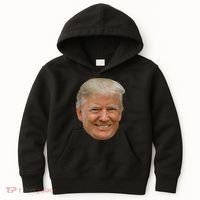 Donald J Trump The President's Face On A Meme Kids Hoodie thumb 0