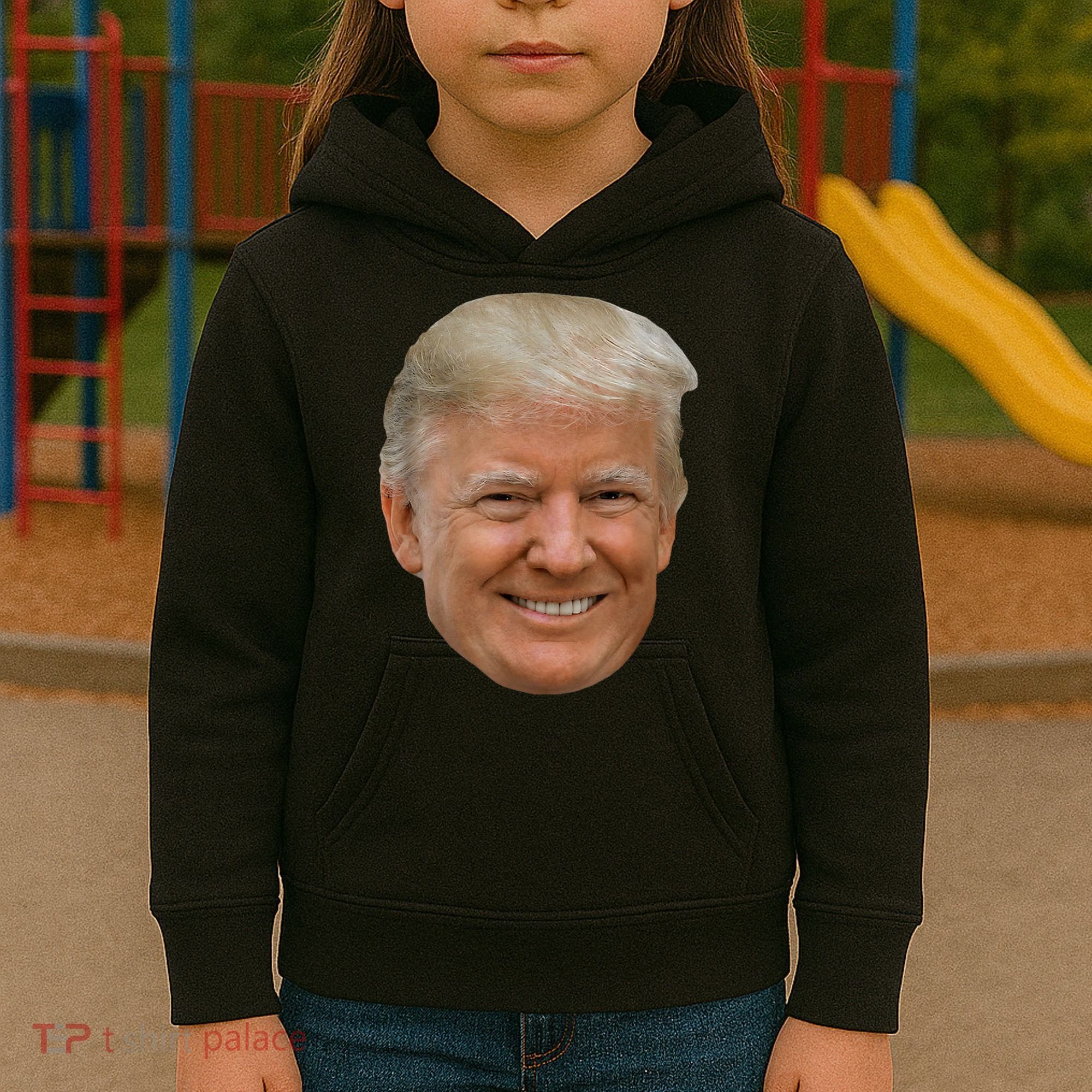 Donald J Trump The President's Face On A Meme Kids Hoodie