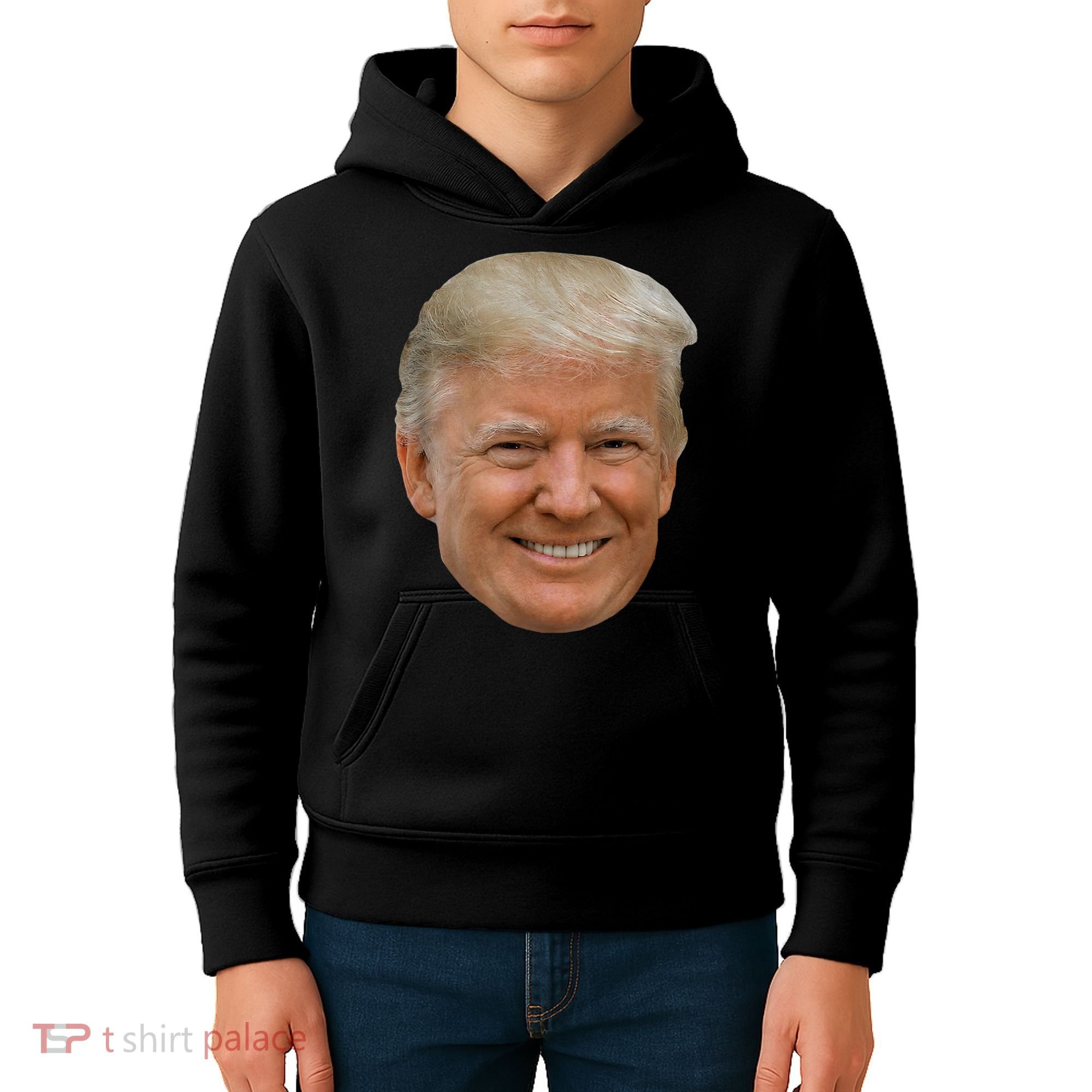 Donald J Trump The President's Face On A Meme Kids Hoodie