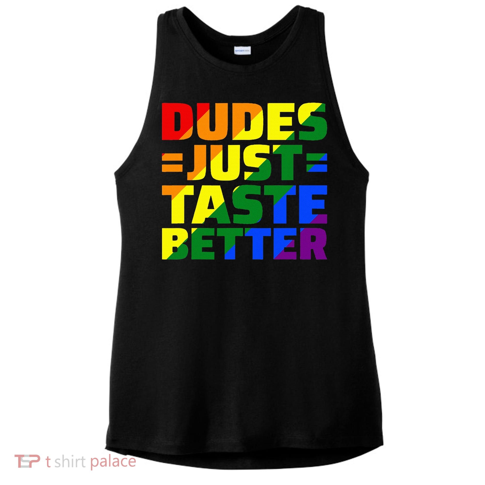 Dudes Just Taste Better Ladies PosiCharge Tri-Blend Wicking Tank
