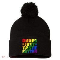 Dudes Just Taste Better Pom Pom 12in Knit Beanie thumb 0
