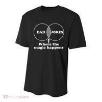 Dad Jokes Venn Diagram Youth Performance Sprint T-Shirt thumb 0