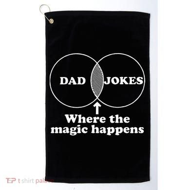 Dad Jokes Venn Diagram Golf Towel