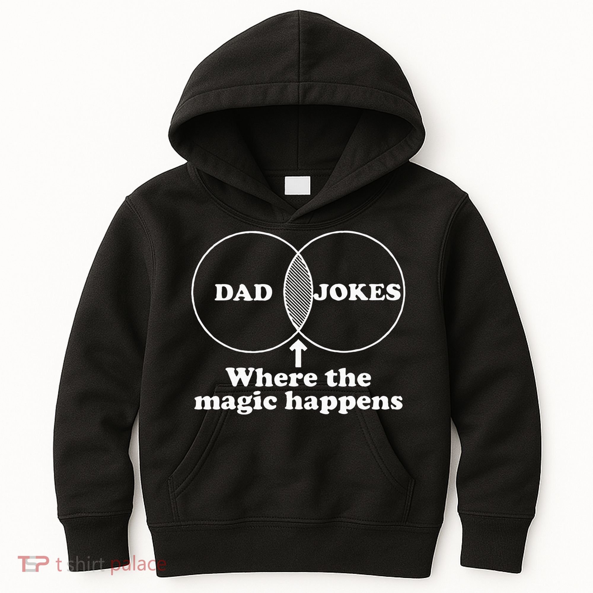 Dad Jokes Venn Diagram Kids Hoodie