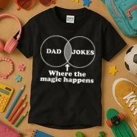 Dad Jokes Venn Diagram Kids T-Shirt thumb 3
