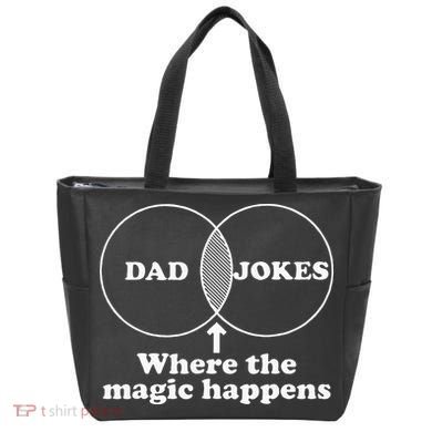 Dad Jokes Venn Diagram Tote Bag