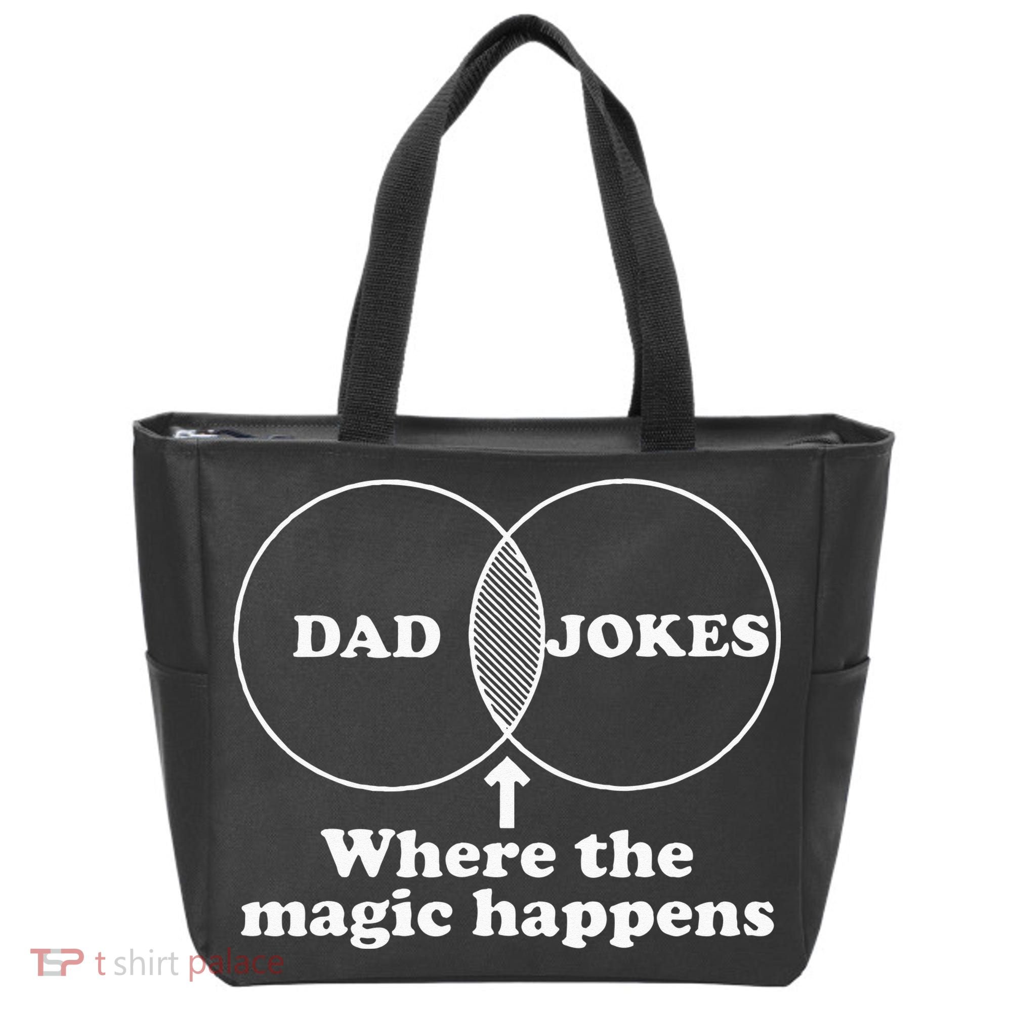 Dad Jokes Venn Diagram Tote Bag