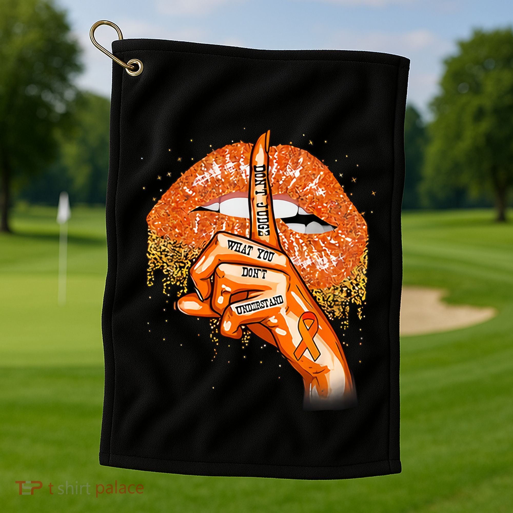 Don't Judge What You Don't Understand Multiple Sclerosis Awareness Golf Towel