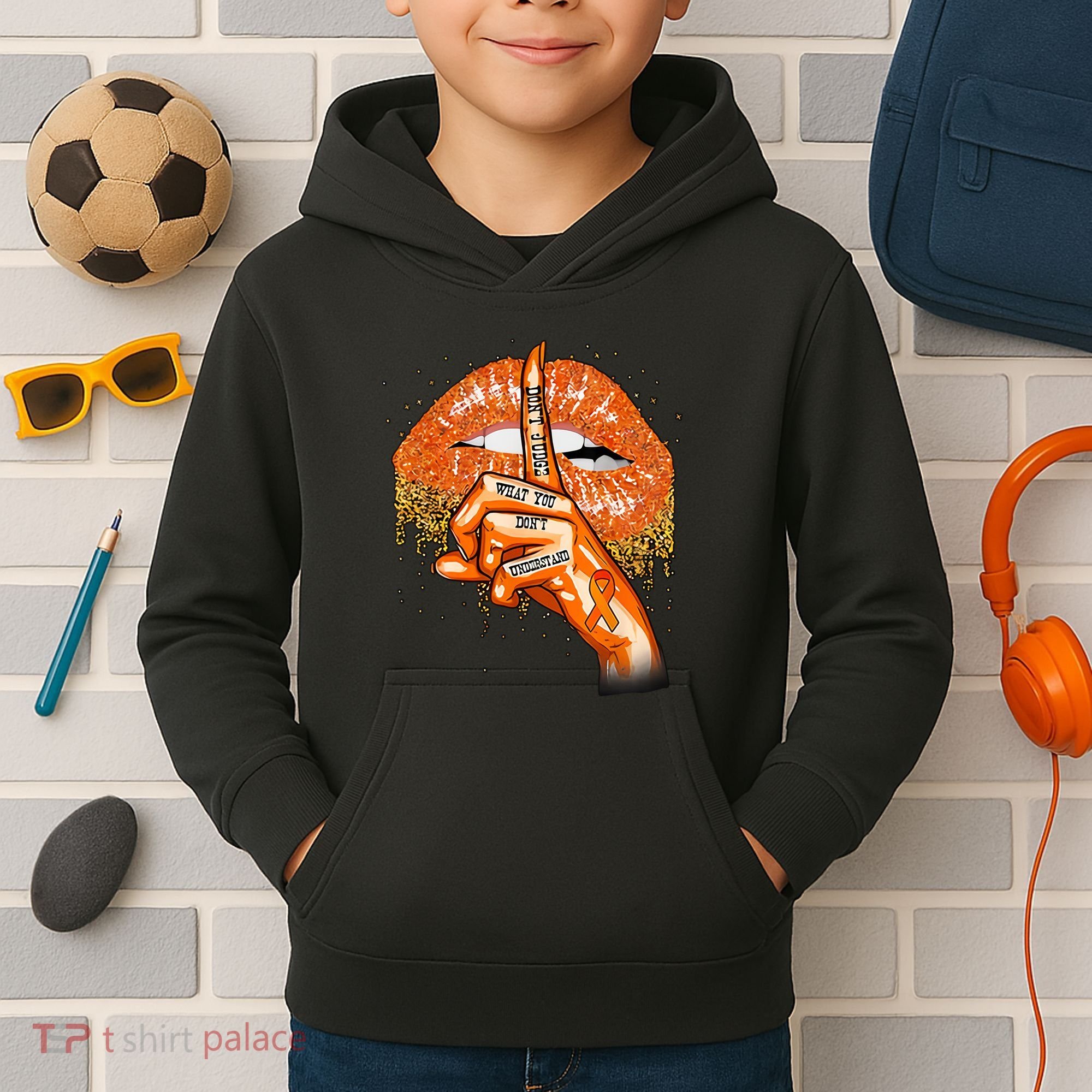 Don't Judge What You Don't Understand Multiple Sclerosis Awareness Kids Hoodie