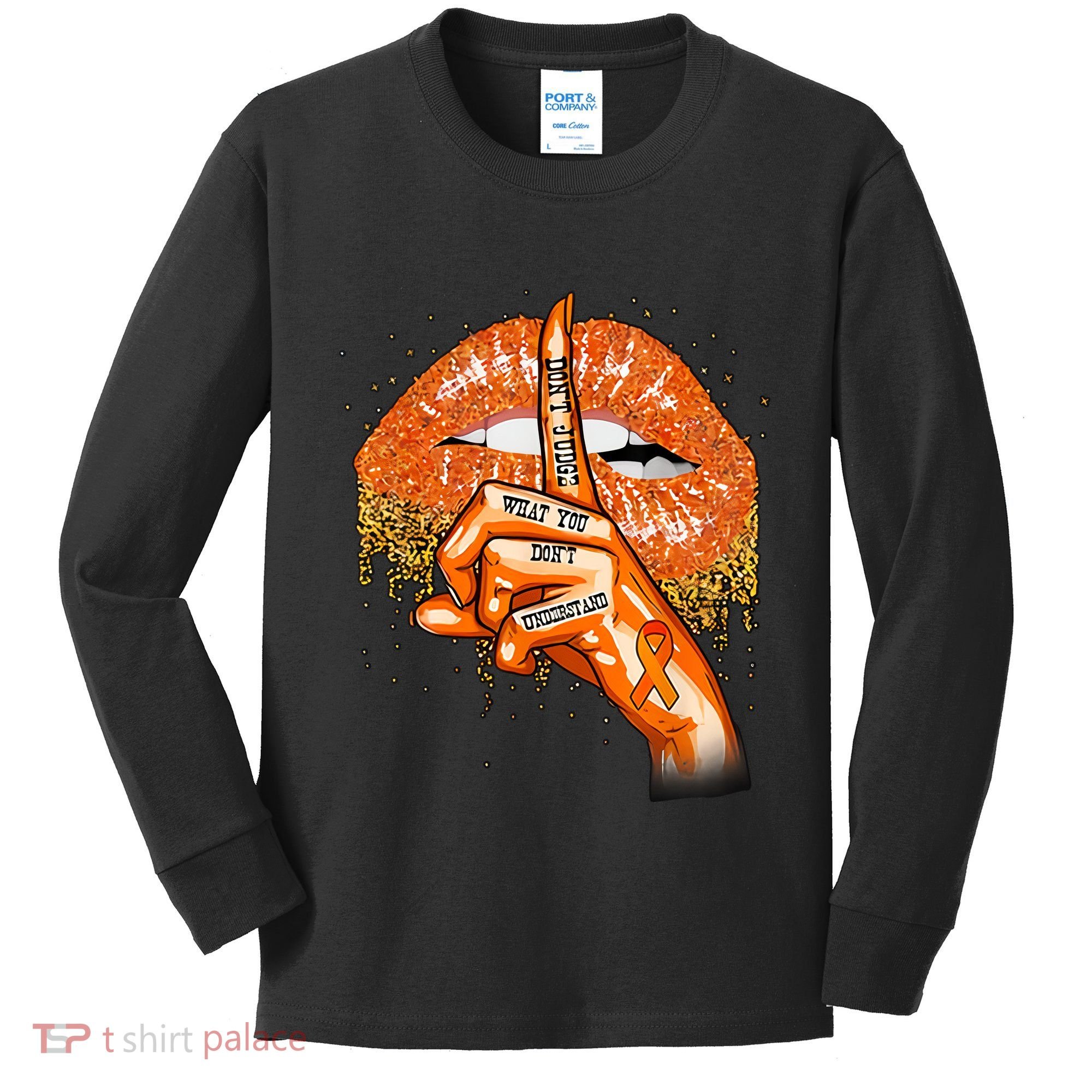 Don't Judge What You Don't Understand Multiple Sclerosis Awareness Kids Long Sleeve Shirt