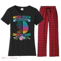 Dont Judge What You Dont Understand Mental Health Support Women's Flannel Pajama Set thumb 0