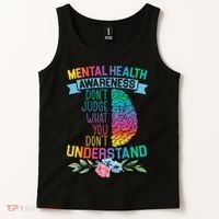 Dont Judge What You Dont Understand Mental Health Support Tank Top thumb 2