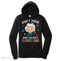 Don't Judge What You Don't Understand Autism Awareness Albert Einstein Women's Hoodie thumb 0
