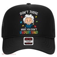 Don't Judge What You Don't Understand Autism Awareness Albert Einstein Hat thumb 0