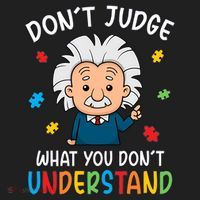 Don't Judge What You Don't Understand Autism Awareness Albert Einstein Golf Towel thumb 3