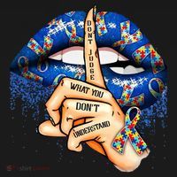 Dont Judge What You Dont Understand Autism Awareness Lips Baby Bodysuit thumb 2