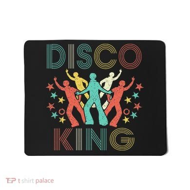 Disco King 1970s 1980s Distressed Dance 70s Mousepad