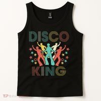 Disco King 1970s 1980s Distressed Dance 70s Tank Top thumb 2