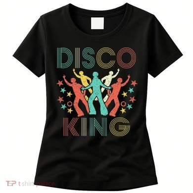Disco King 1970s 1980s Distressed Dance 70s Women's T-Shirt
