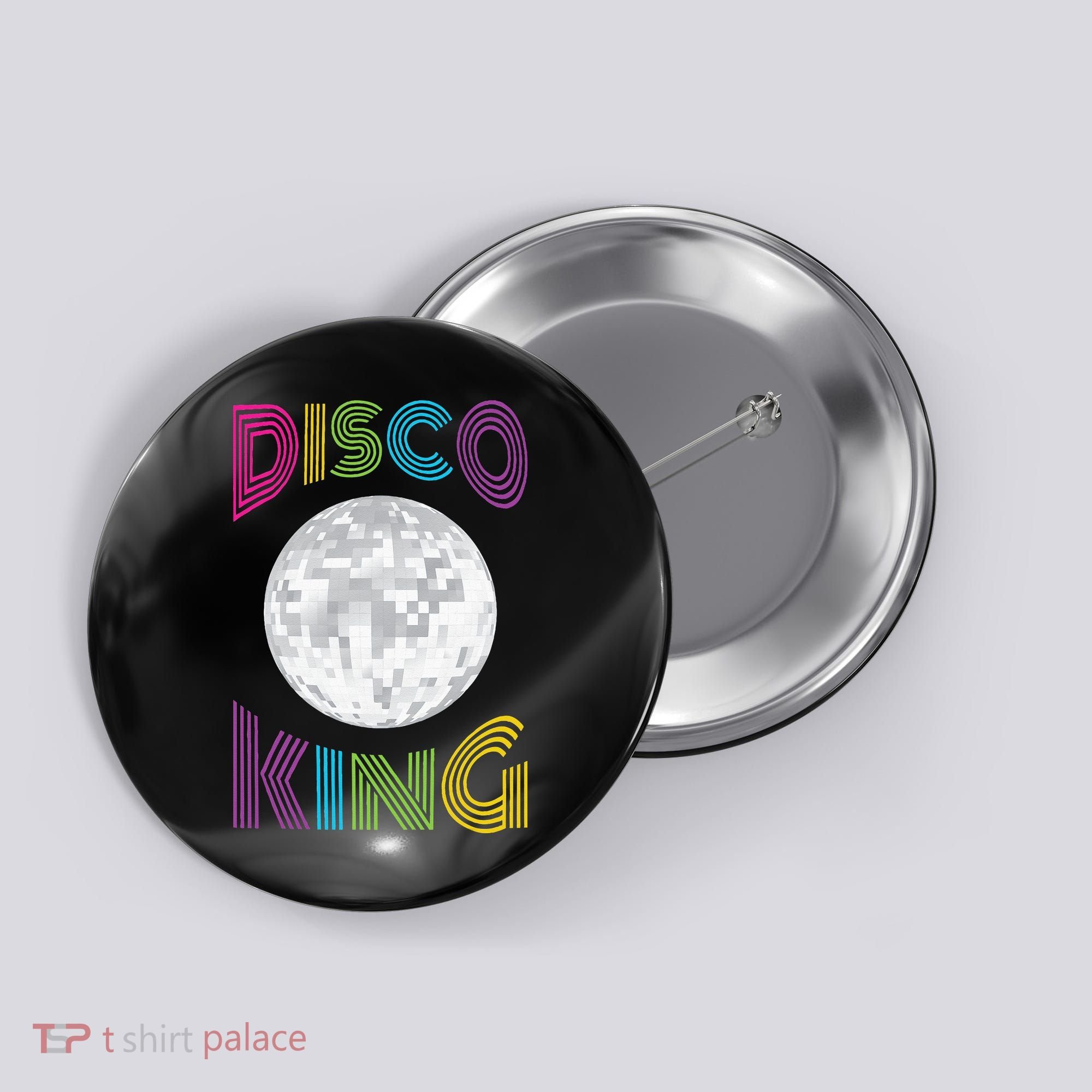 Disco King 70s Seventies Costume Button