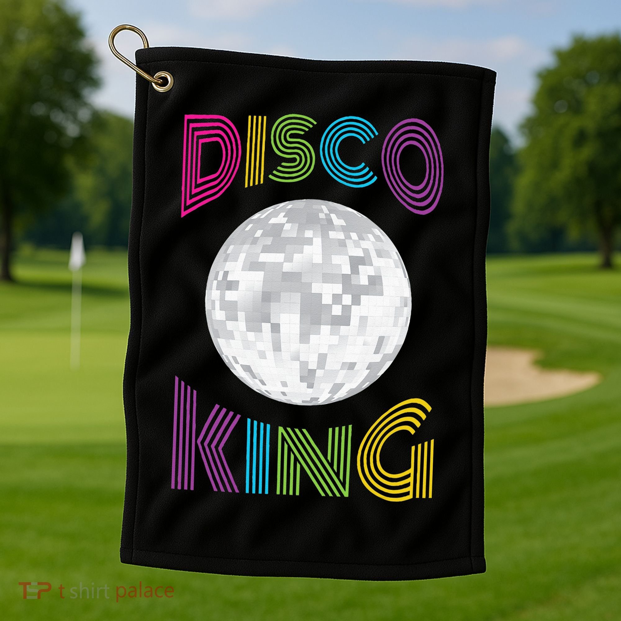 Disco King 70s Seventies Costume Golf Towel