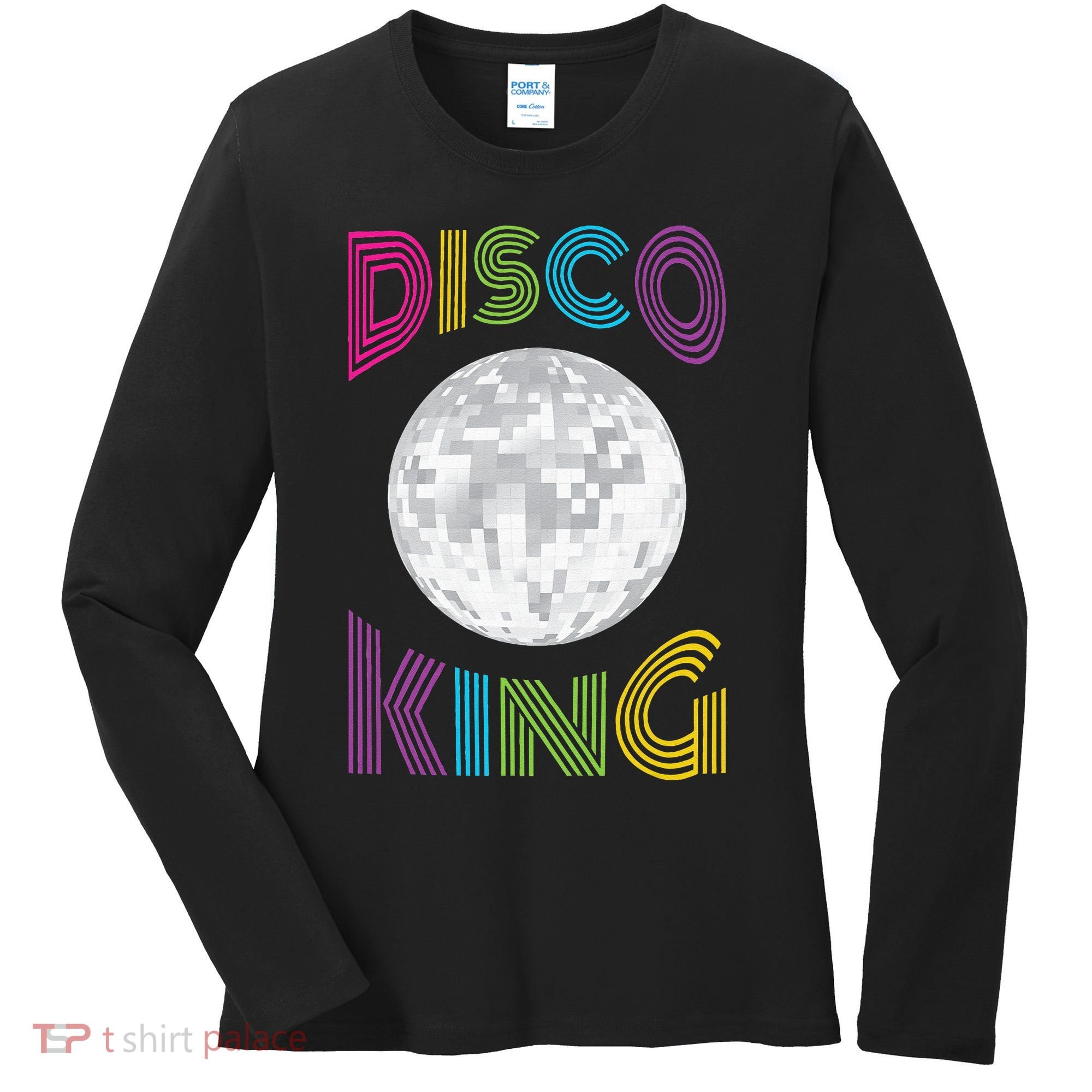 Disco King 70s Seventies Costume Women's Long Sleeve Shirt
