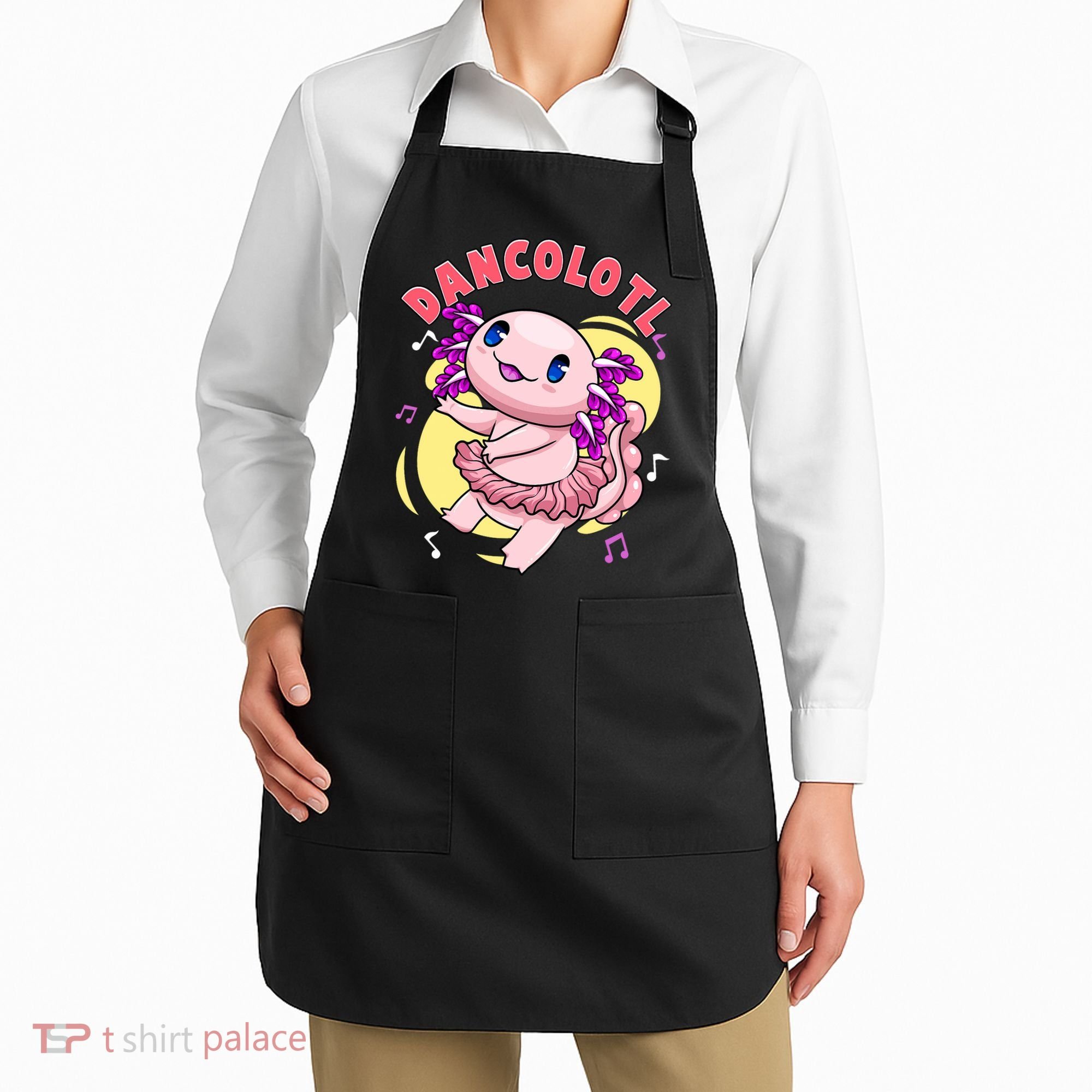 Dancolotl Kawaii Axolotl Dancing Axolotl Lover Ballet Dancer Apron