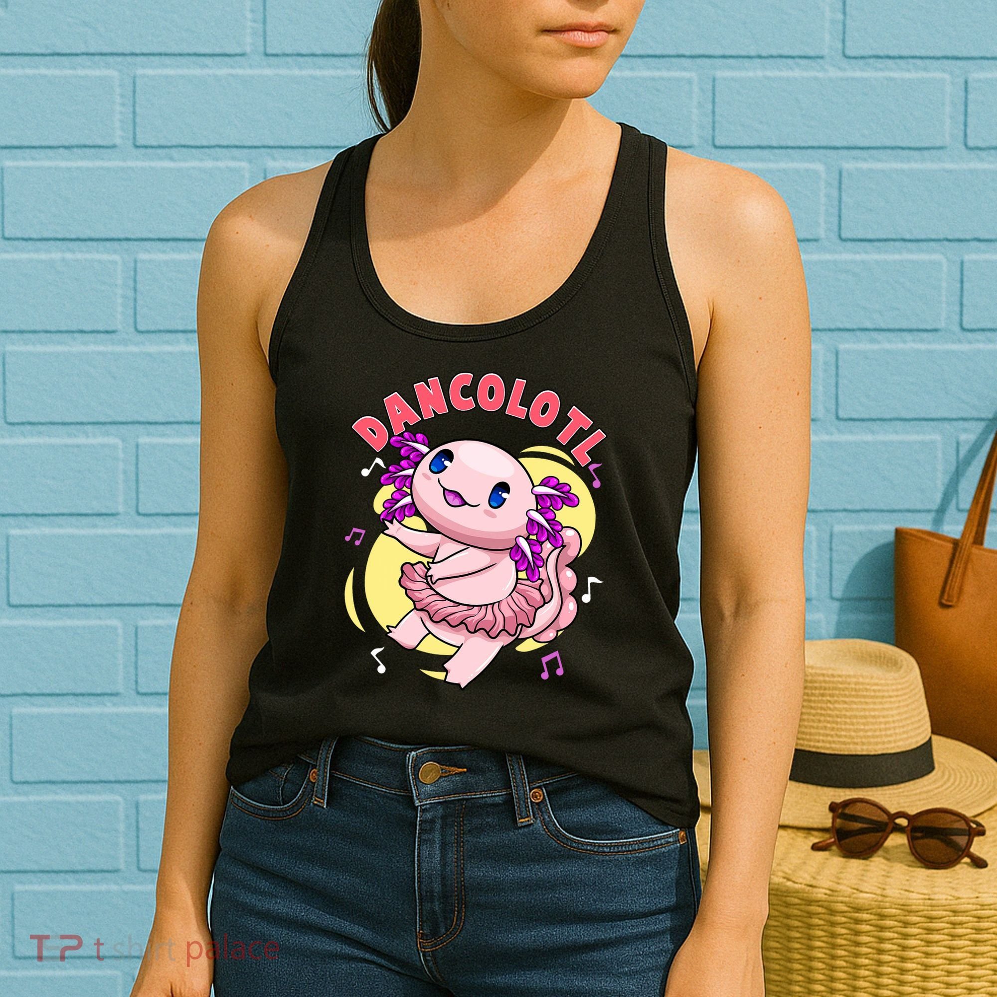 Dancolotl Kawaii Axolotl Dancing Axolotl Lover Ballet Dancer Women's Tank Top