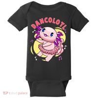 Dancolotl Kawaii Axolotl Dancing Axolotl Lover Ballet Dancer Baby Bodysuit thumb 0