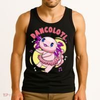 Dancolotl Kawaii Axolotl Dancing Axolotl Lover Ballet Dancer Tank Top thumb 3