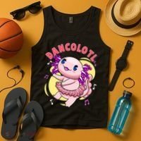 Dancolotl Kawaii Axolotl Dancing Axolotl Lover Ballet Dancer Tank Top thumb 4