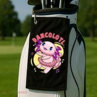 Dancolotl Kawaii Axolotl Dancing Axolotl Lover Ballet Dancer Golf Towel thumb 2