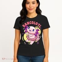 Dancolotl Kawaii Axolotl Dancing Axolotl Lover Ballet Dancer Women's T-Shirt thumb 4